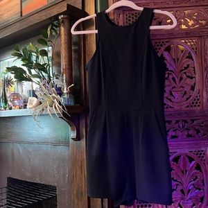 One Clothing Black Sleeveless Romper with Pockets